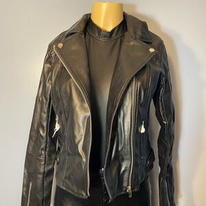 Fashion Nova Black Leather Biker Jacket